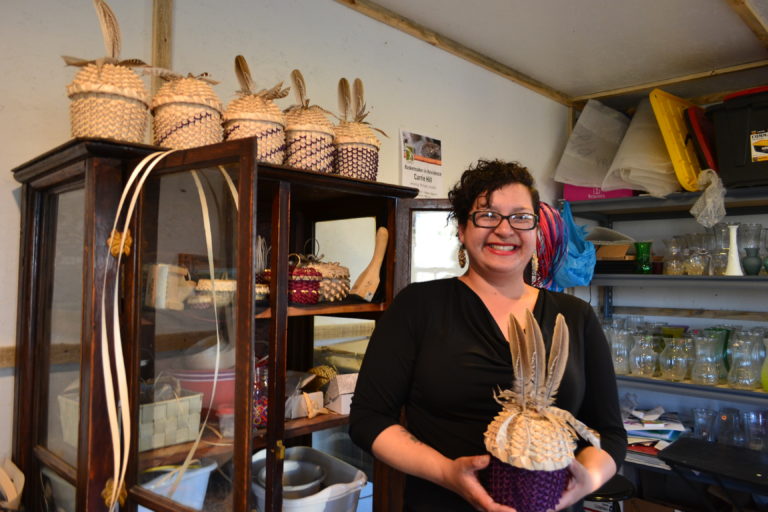 “The Six Nations of the Iroquois: A Piece of My Heart” — Local Basket Maker Carrie Hill shares the art of traditional basket making