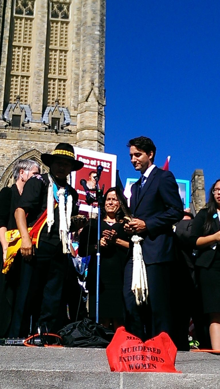 Prime Minister Justin Trudeau Makes a Surprise Appearance at a MMIWG Vigil on Parliament– “I recognized that these buildings behind us, and everyone who has sat in them, failed; Failed to uphold the values and principles which they were supposed to defend.”